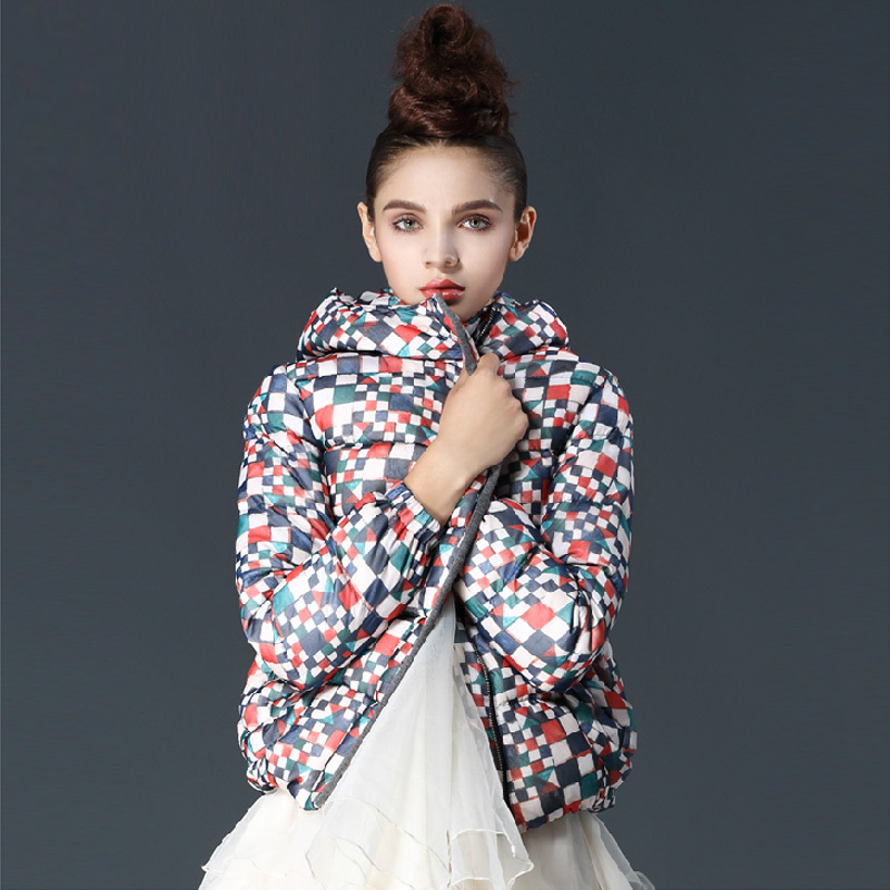 2013 winter slim women's short design chiffon down coat with a hood outerwear
