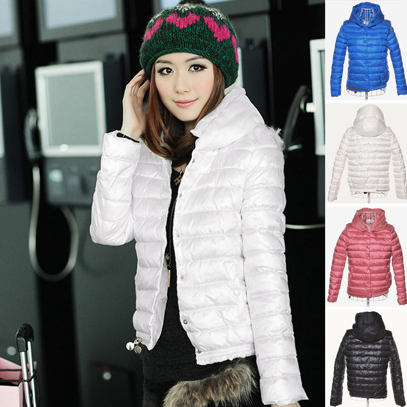2013 winter women's epaulette zipper decoration long-sleeve slim with a hood wadded jacket cotton-padded jacket outerwear