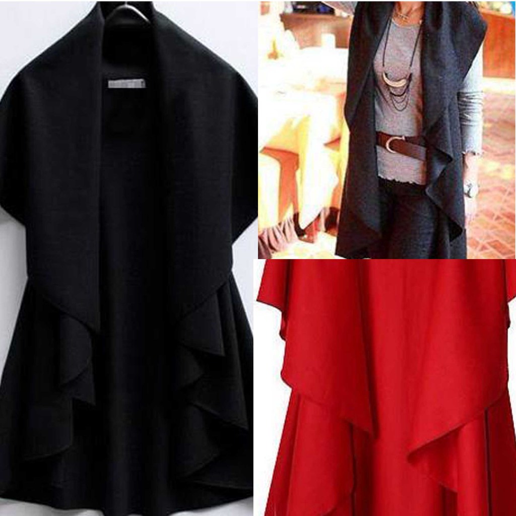 2013 women fashion loose sleeveless woolen cloak vest cloak mantissas