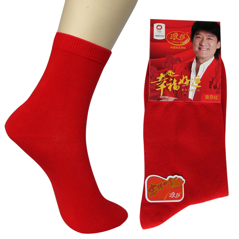 2013 WOMEN men's socks sock red festive male cotton socks 050329