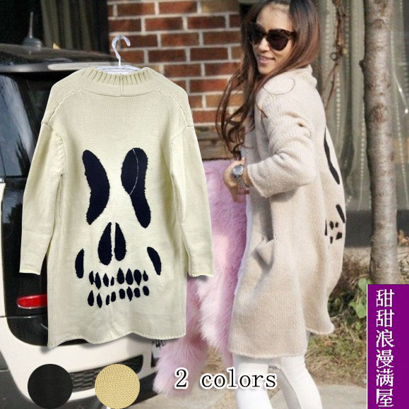 2013 women's 825001 casual all-match cartoon design long cardigan outerwear
