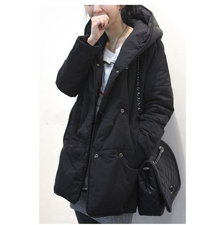 2013 women's autumn and winter wadded jacket women's medium-long thickening with a hood cotton-padded jacket cotton-padded