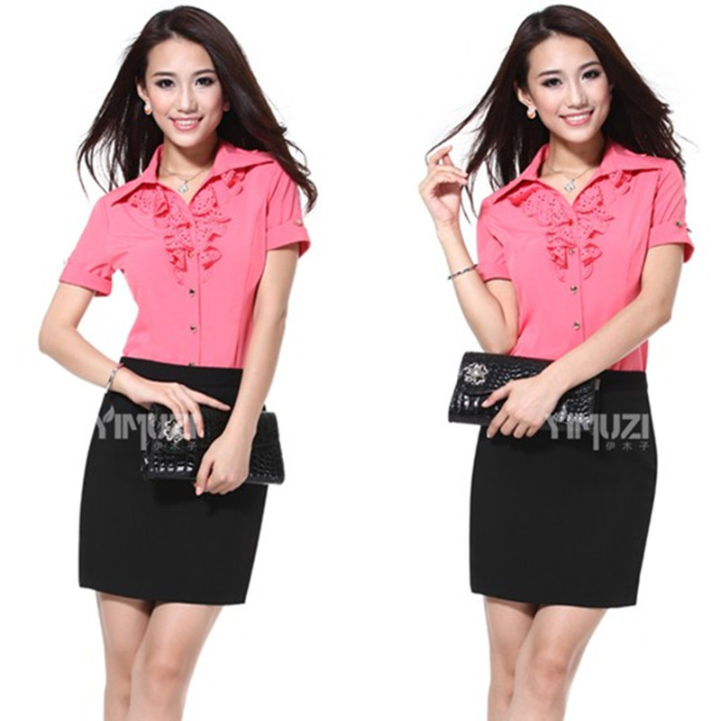 2013 Women's Clothing Spring Summer Shirt Blouses for Women Lady short-sleeve gentle Office Fashion Shirt for Work Wear