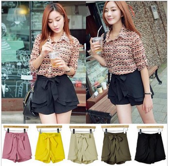 2013 Women's Elegant Fashion Butterfly Loose Elastic Waist Shorts, 5 Color