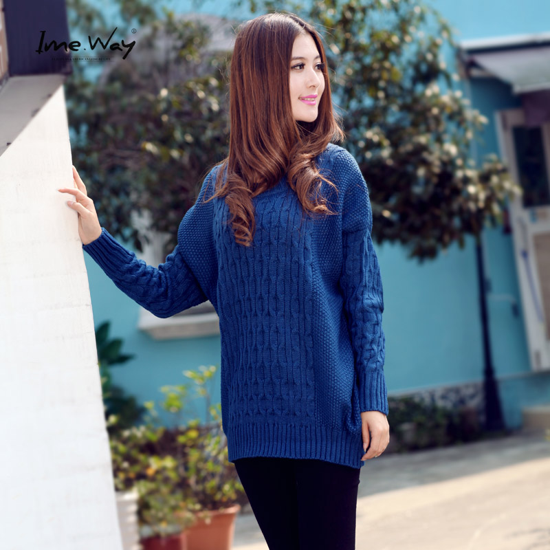 2013 women's fashion formal vintage loose batwing knitted twist sweater shirt ax054