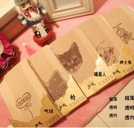 2013 Women's Fashion Lady's Fake Tattoo Print Cute Cartoon Pattern Stockings Perspective Pantyhose 20D