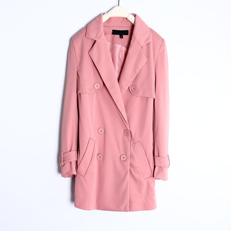 2013 women's fashion slim chiffon patchwork double breasted medium-long trench d16