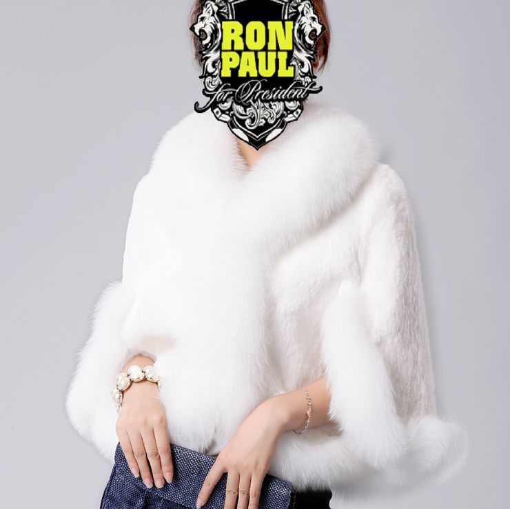 2013 women's faux  rabbit hair fur coat cape cloak short design women's