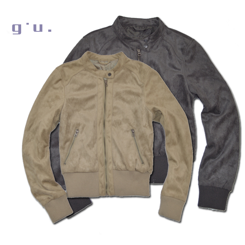 2013 Women's g spring women's slim stand collar deerskin long-sleeve jacket