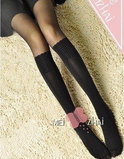 2013 Women's Japanese Style Princess Knee Length Fake In tube socks Jacquard Patchwork Stockings Pantyhose Silk Tight