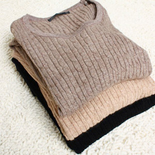 2013 women's o-neck basic pullover sweater female basic shirt Free Shipping