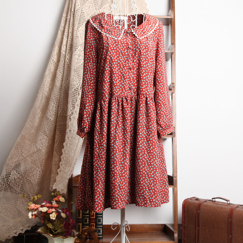 2013 Women's peter pan collar wrist-length sleeve chiffon slim waist one-piece dress