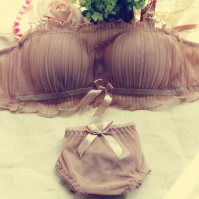 2013 women's sexy lace silk lotus leaf gauze bra set ladie's underclothes free shipping BRA012