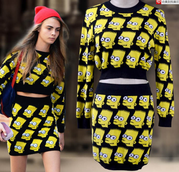 2013 women's Simpson knitting sweater dress suit set two pieces /free shipping/DZ192