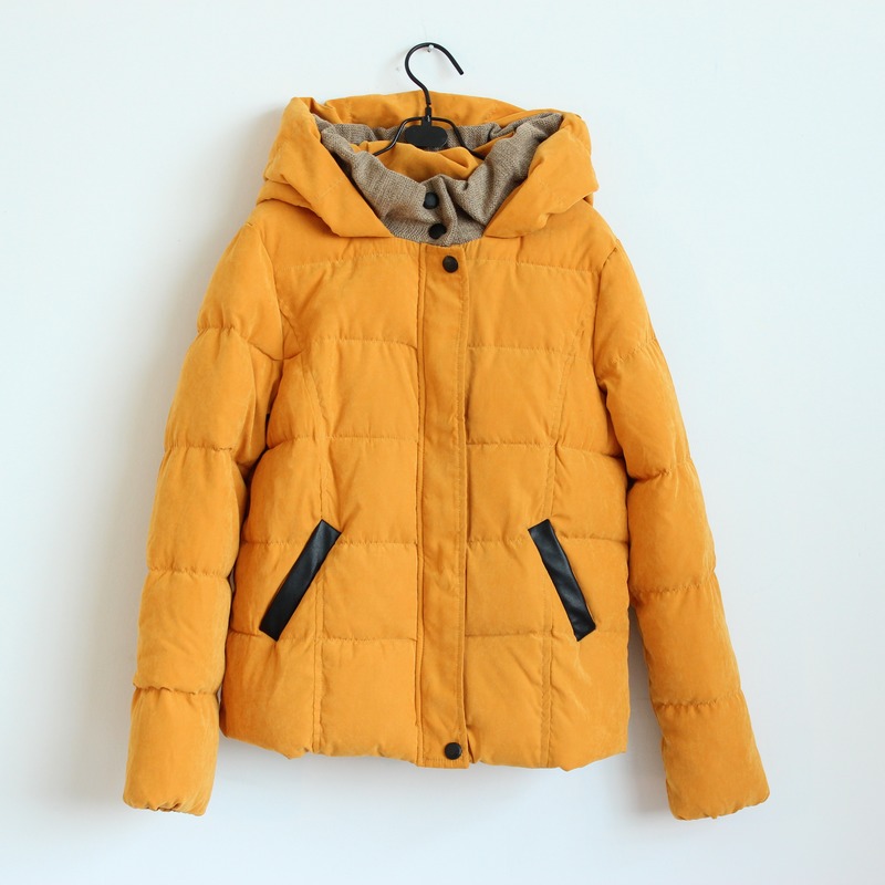 2013 women's slim patchwork with a hood wadded jacket cotton-padded jacket cotton-padded jacket outerwear