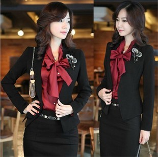 2013 women's spring fashion all-match elegant blazer western dress bust skirt ol occupational set