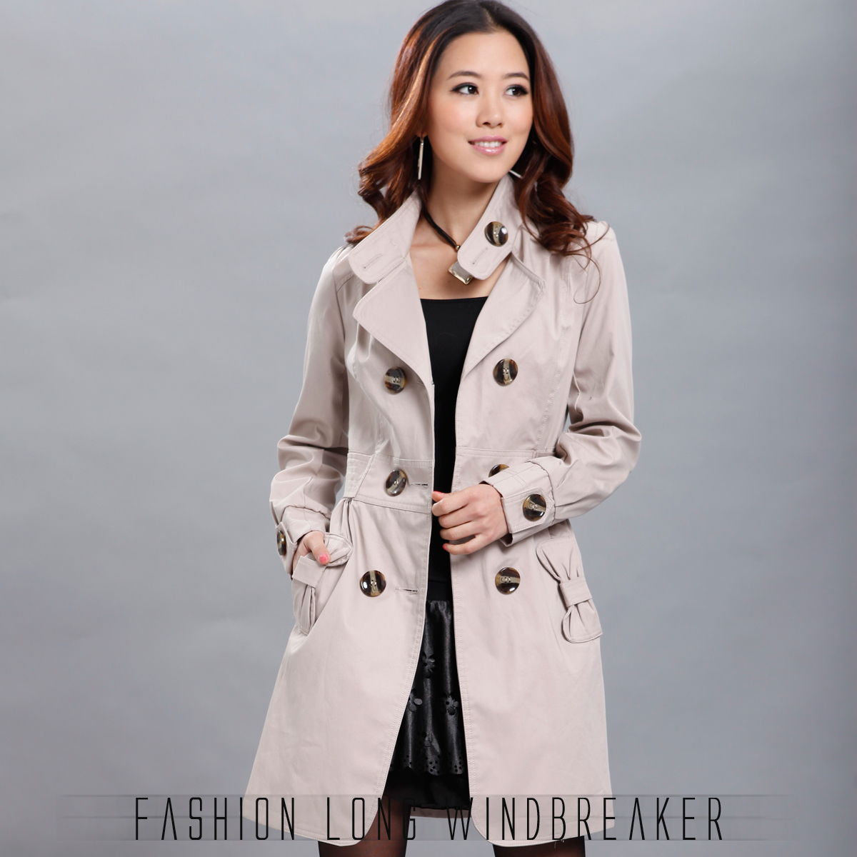 2013 women's spring fashion trench double breasted