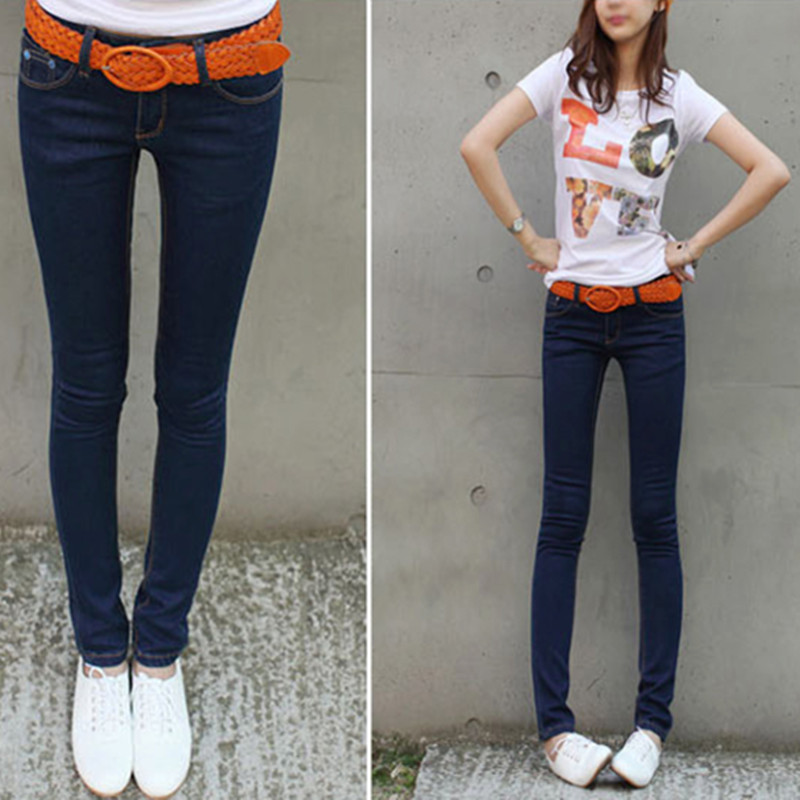 2013 women's spring jeans elastic pencil pants skinny low-waist jeans all-match