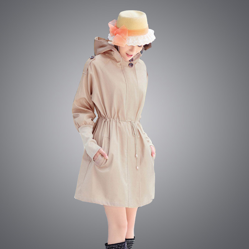 2013 women's spring loose medium-long plus size women's trench long-sleeve outerwear