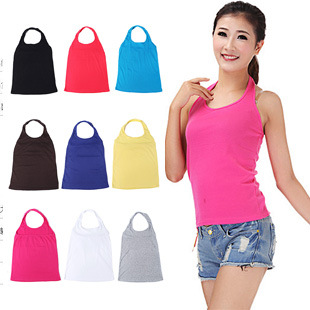 2013 women's summer breathable thread cotton all-match halter-neck vest spaghetti strap top