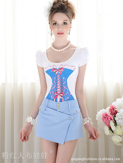 2013 Women's Summer  Slim Asymmetric Skirt, Low Waist Women's Shorts,D06+Free Shipping