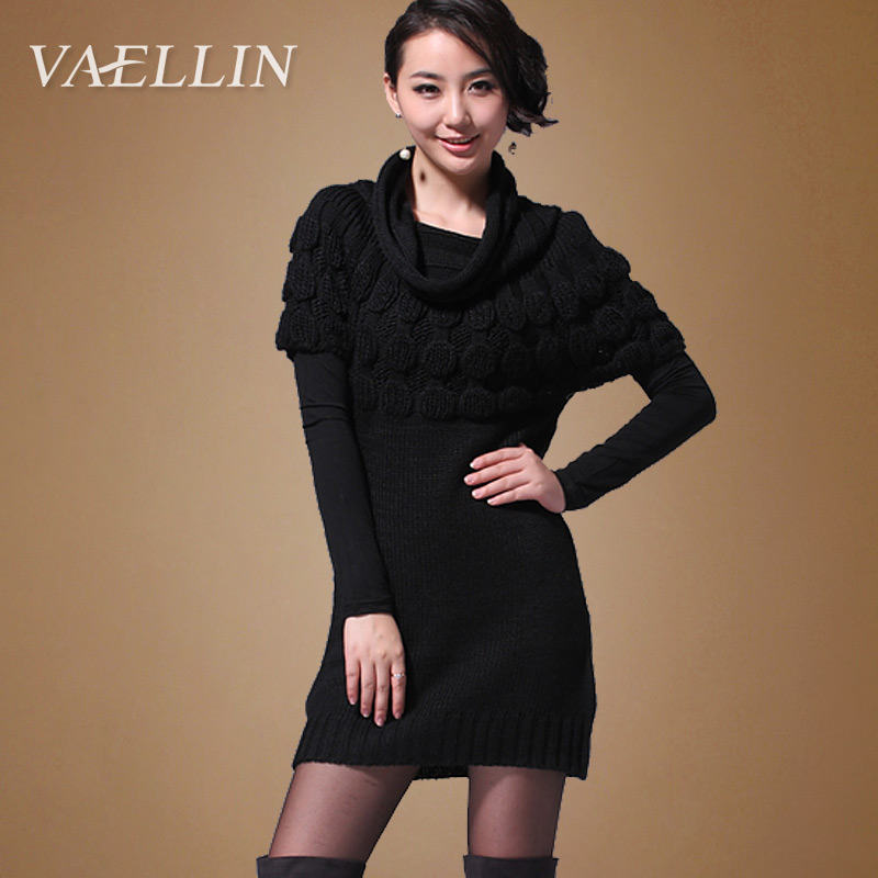 2013 women's sweater dress slim sleeveless one-piece dress knit dress