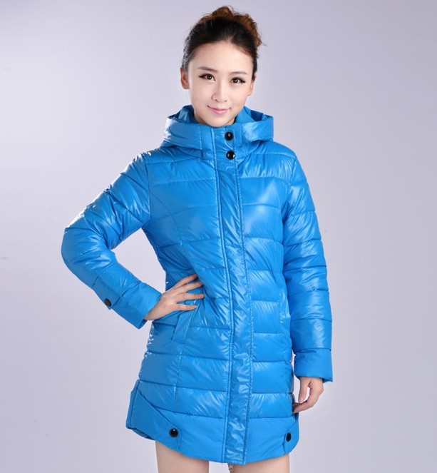 2013 women's wadded jacket medium-long plus size repair down cotton-padded jacket with a hood cotton-padded jacket female