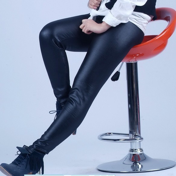 2013 women's winter beaver matte velvet faux leather all-match ankle length legging double layer thickening ma0141 YS001