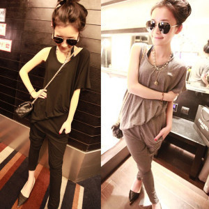 2013 Womens Designer Celebrity Jumpsuit With Irregular Sleeves Fashion Bodycon Harem Pants Suit Rompers For Ladies