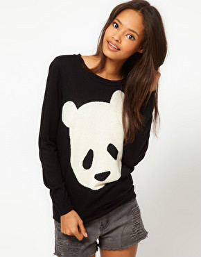 2013 Womens Fashion panda sweater jumper cute free shipping