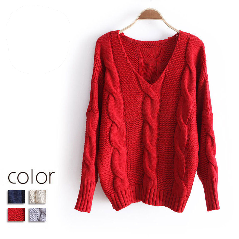 2013new autumn and winter sweet candy color V-neck straight basic sweater thickening paragraph wx1149 fess shipping