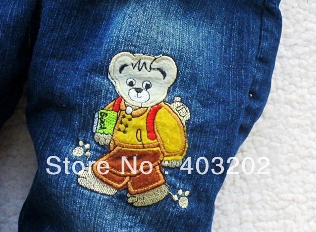 2013new cartoon bear  Kids Clothing Suspender Trousers For Boys And Girls