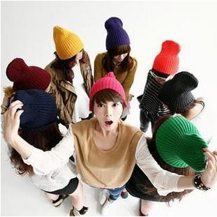 2013new design women spring/autumn Knitted hat winter lovers female thermal all-match fashion hat wholesale free shipping