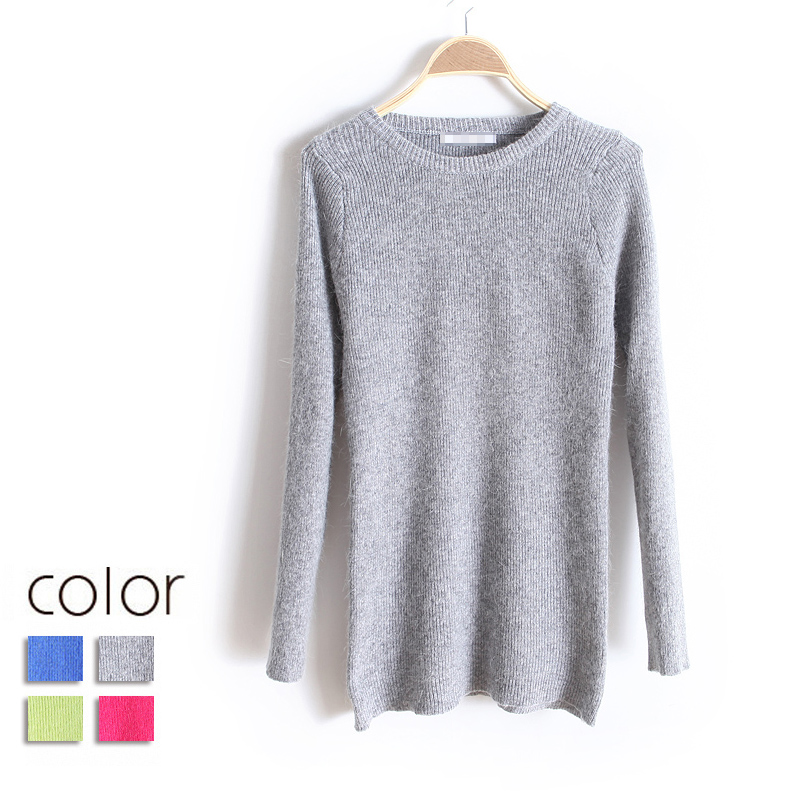 2013new fashion o-neck pullover slim medium-long elastic wx1281 sweater fess shipping