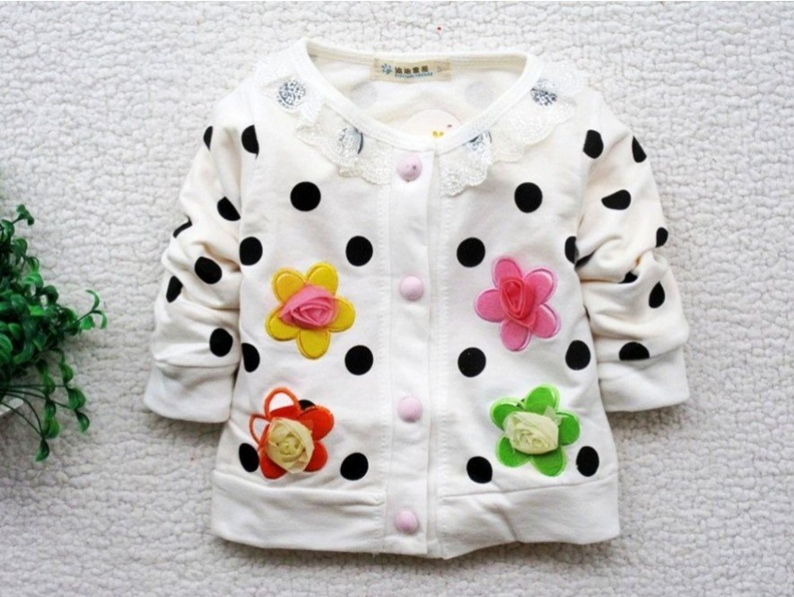 2013new! Wholesale 4pcs Girls cardigan coat,Sweet simple flower girls long-sleeved coat/fashionable joker blazer,free shipping