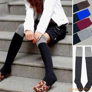 2013Spell color Cotton Stockings Free Shipping