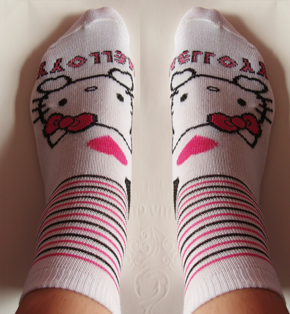 2013spring new arriving women lovely helloyy kitty cat design socks, short socks, 10pairs/lot for free shipping