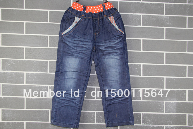 2013The spring new children denim trousers Girlsstyle CGM8823