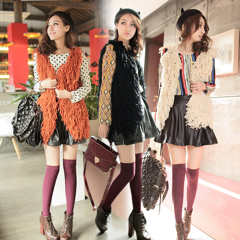 2021 solid color long cutout crocheted cape sweater vest