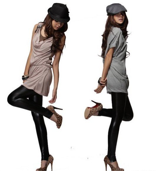 2025 High quality imitation leather trample feet pants very pants bright skin backing pants10 pcs/freeshipping