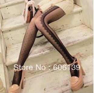 2046 Restore ancient ways The court Wave point Side false eyelash leggings tights 5pcs/lot Free Shipping