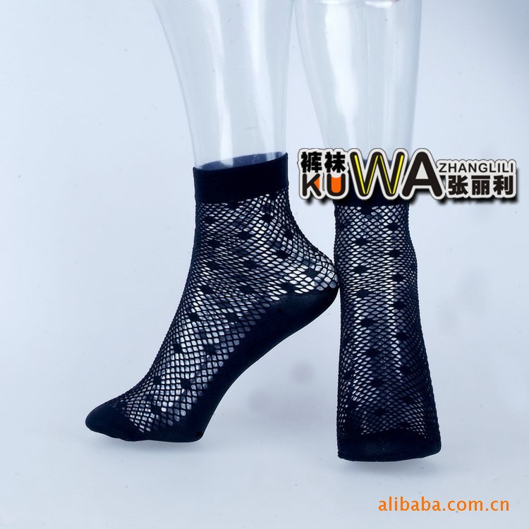 2058 super elastic hole mesh socks short little black fishnet stockings fishnet stockings