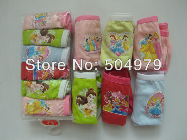206 girls Underwears 5-14yrs girls princess briefs underwears 12pcs/lot 100cotton First Selling color random
