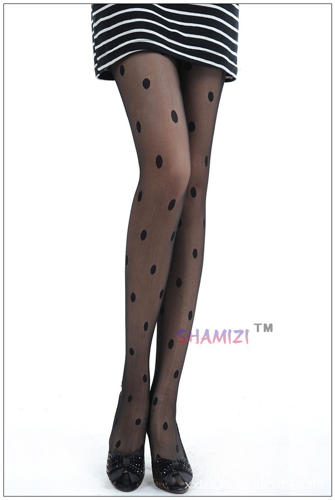 2070 Faye Wong Spring Festival Evening with subsection sexy cute dot jacquard silk stockings