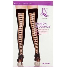 2080 Fashion Thigh-Highs Stockings Hosiery (Black) ONE SIZE