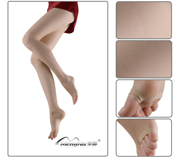 20d Core-spun Yarn open toe rompers stockings black sexy women summer tights