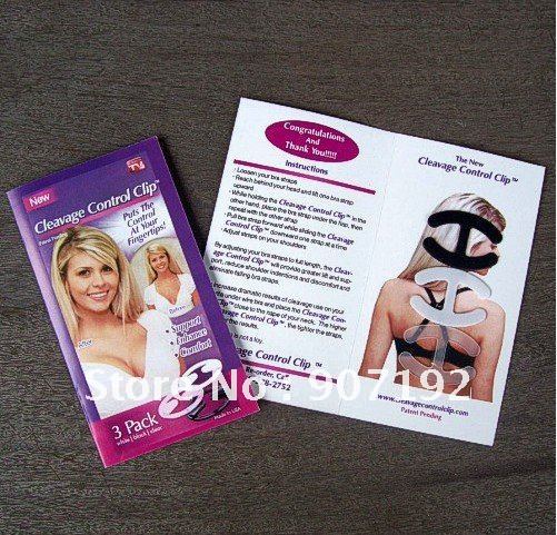 20packs cleavage bra control clip in colour box for promotion/ Cleavage Control Clip( white, black, clear)