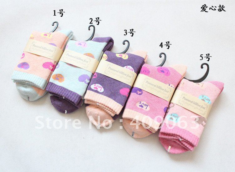 20pairs/lot women cotton jacquard socks lady's knee socks leg warmer free shipping