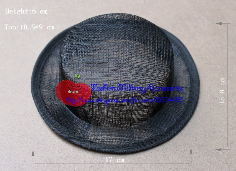 20pcs/lot Beige Sinamay Top Hat Mini Top Hat #5Color
