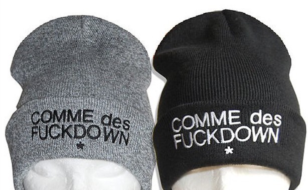 20Pcs/Lot Comme Des Fuckdown Knitted Beanie Hats  California Republic  Ravens, 49ers Beanie , Pink Dolphin Knit, YMCMB, Diamond